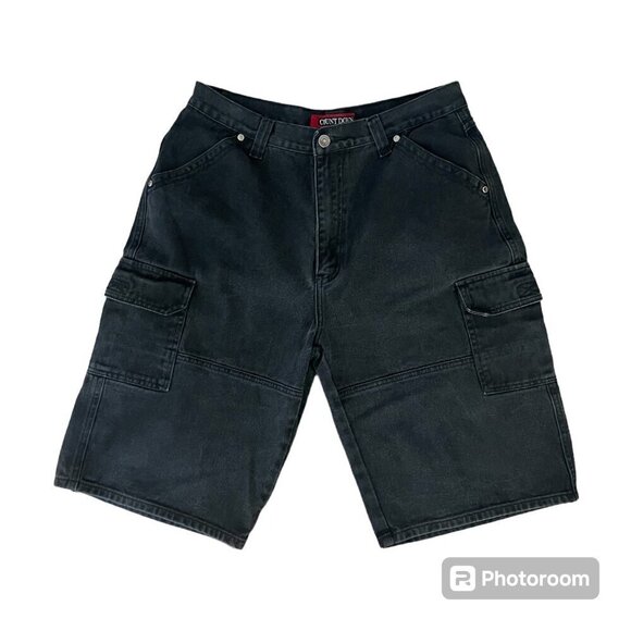 Vintage Countdown Jean Shorts Mens Size 34 Denim Y2K Cargo Baggy Grunge Gorpcore - Picture 1 of 6